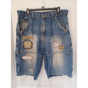 Brooklyn Xpress Patchwork Y2K Style Skaters Shorts Mens Size‎ 36